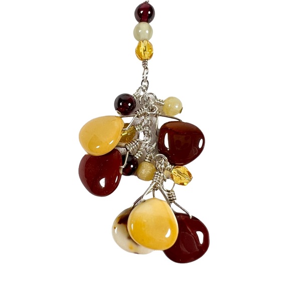 Jasper Garnet Sterling Silver Handmade Necklace - Picture 3 of 10